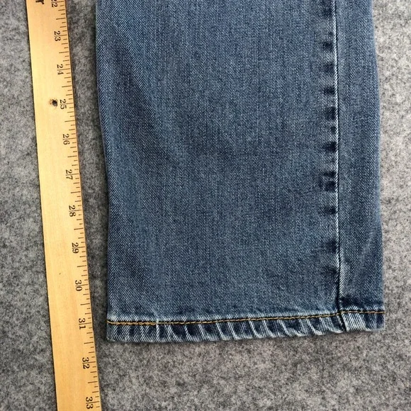 Levis 513 Mens 32x32 Blue Medium Wash Stretch Slim Straight Jeans - Picture 11 of 16